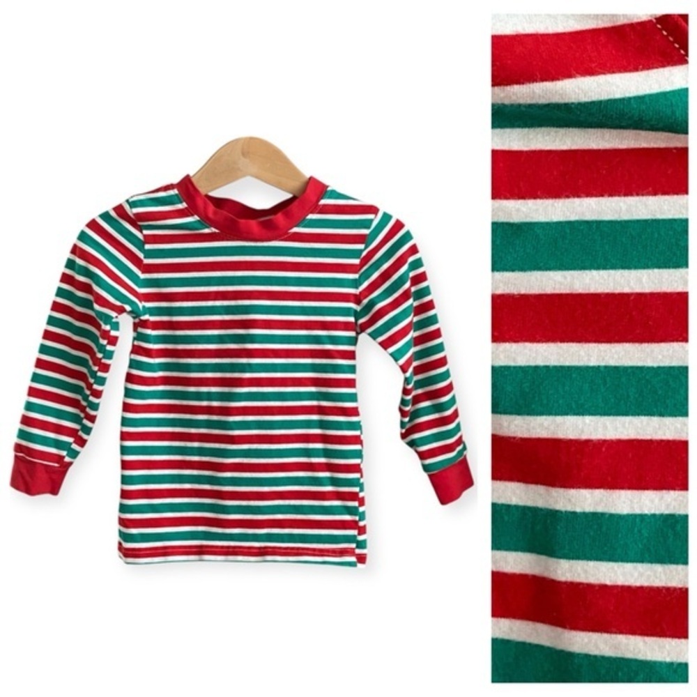 Cecil & Lou Red Green Christmas Stripe Long Sleeve Shirt 3t